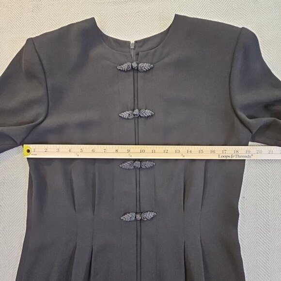 Debra Michaels Collection Dress Women's Size 14 Black Short Sleeve Embroidery - Picture 7 of 16